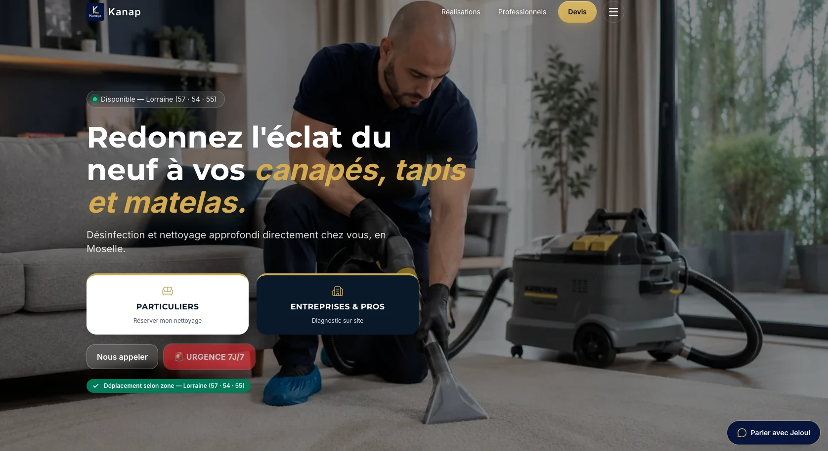 Kanap public website homepage